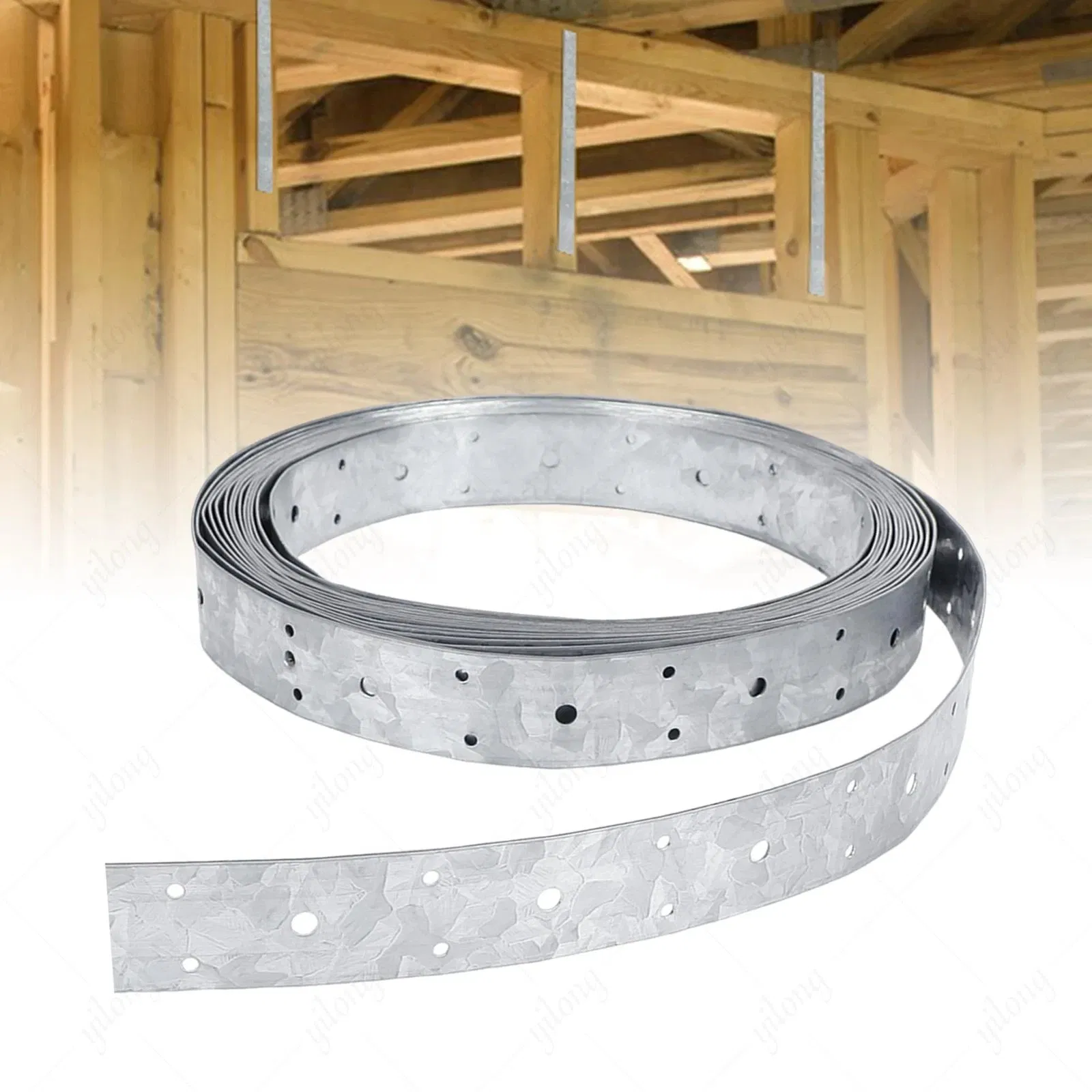 OEM Customizable Metal Perforated Tie Strap Connector for Wood Structure Reinforcement