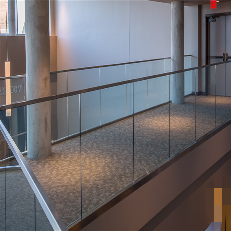 Glass Aluminum U Channel Glass Railing for Apartment