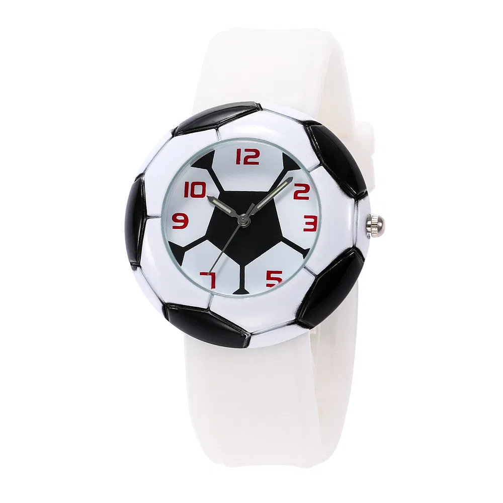 Waterproof Children Fashion Casual Football Silicone Quartz Wrist Watch