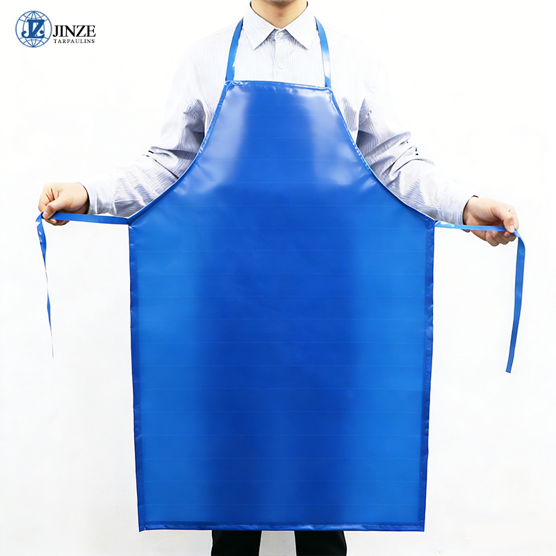 Blue and Yellow PVC Apron Blue Double-Side PVC Apron Blue Tarpaulin PVC Apron