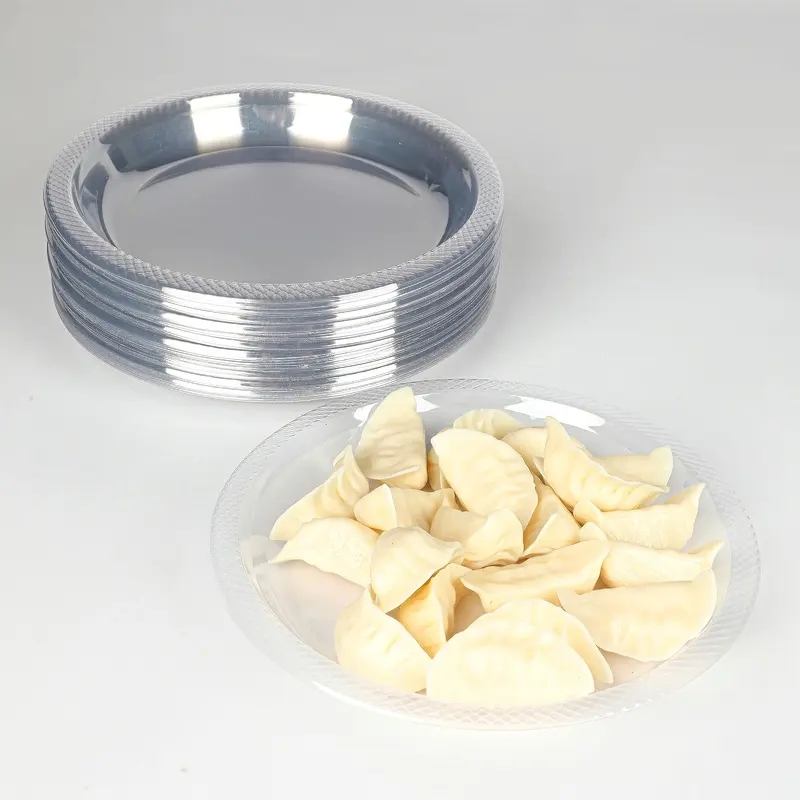 Trendy Transparent Stackable Disposable Picnic Plate Dish