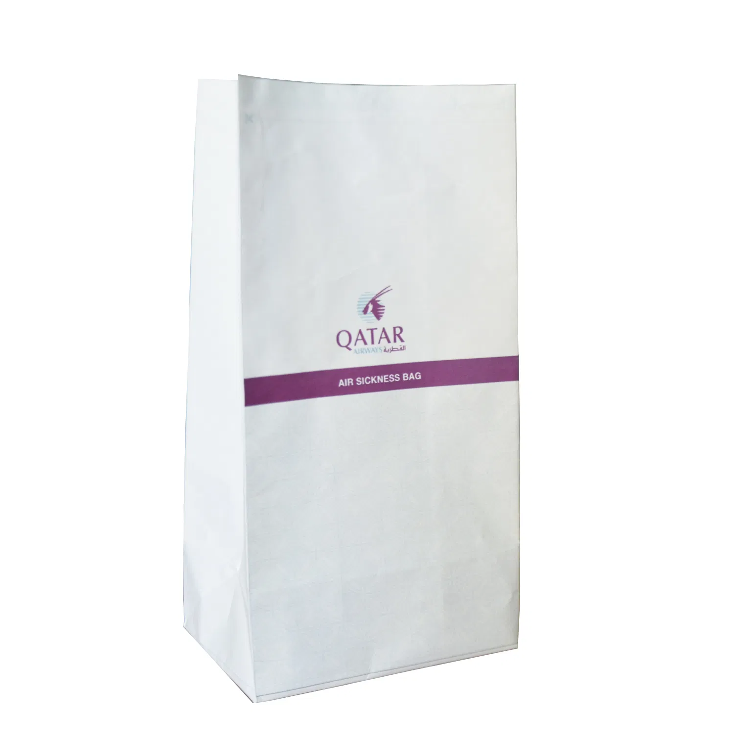 Square Bottom Airplane Vomit Paper Bag with Logo Print