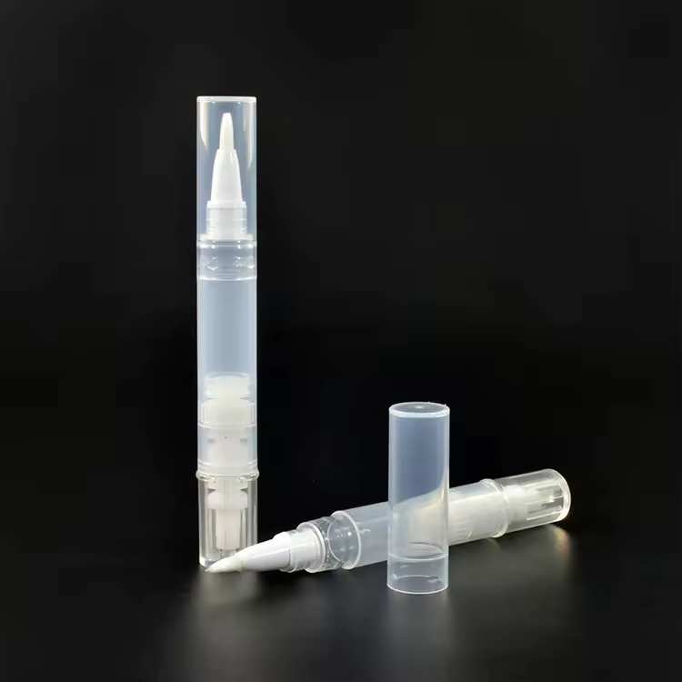 White Clear 2ml 3ml 5ml Vacuum Portable Oil Pen Bottles with Brush