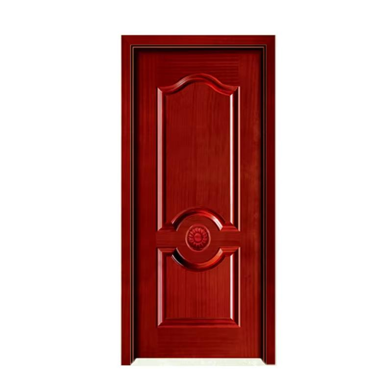 Modern Solid Wood Door for Bedroom Interior Wooden Door with Frame and Accessories