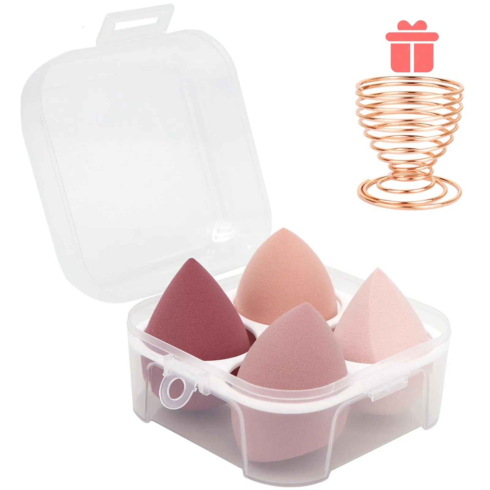 5 PCS Makeup 5 PCS Makeup Sponges Set with 1 Holder and Egg Case