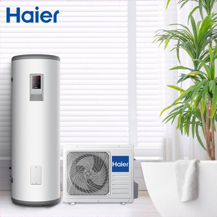 Europe Smart WiFi High Cop Split Domestic Hot Water 300L Enamel Tank R32 Refrigerant DC Inverter Electric Air Source Air to Water Heat Pump Hot Water Heater