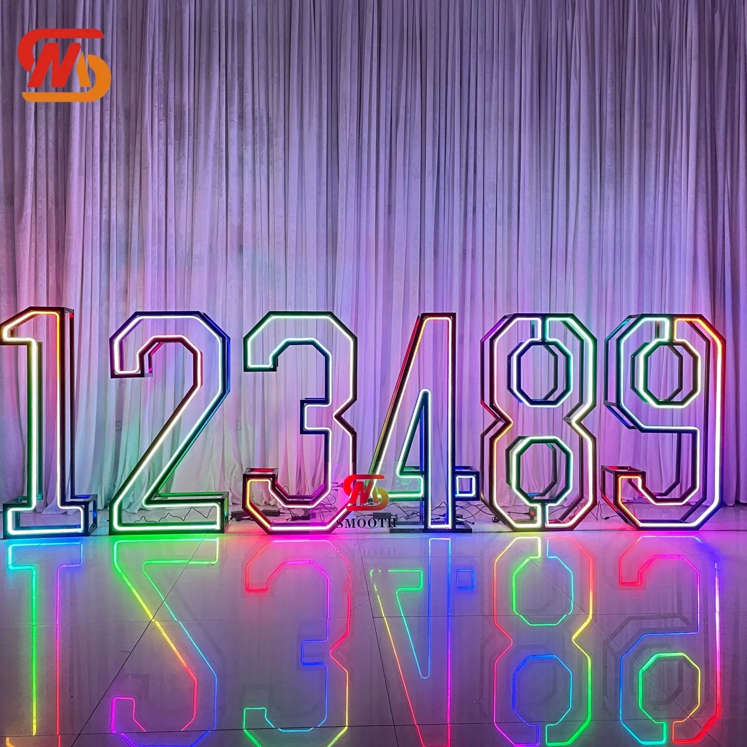 Smooth Free Design Birthday Party Decoration Neon Marquee Numbers LED Giant Number Letter