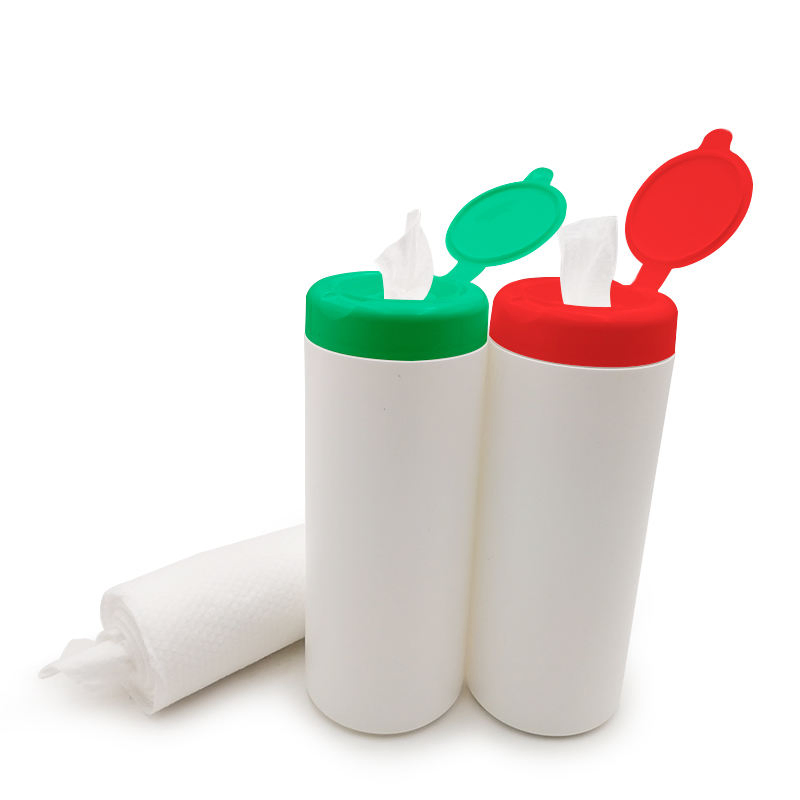 Eco-Friendly Bamboo Fiber Dry Wipes in Easy-Open Canister