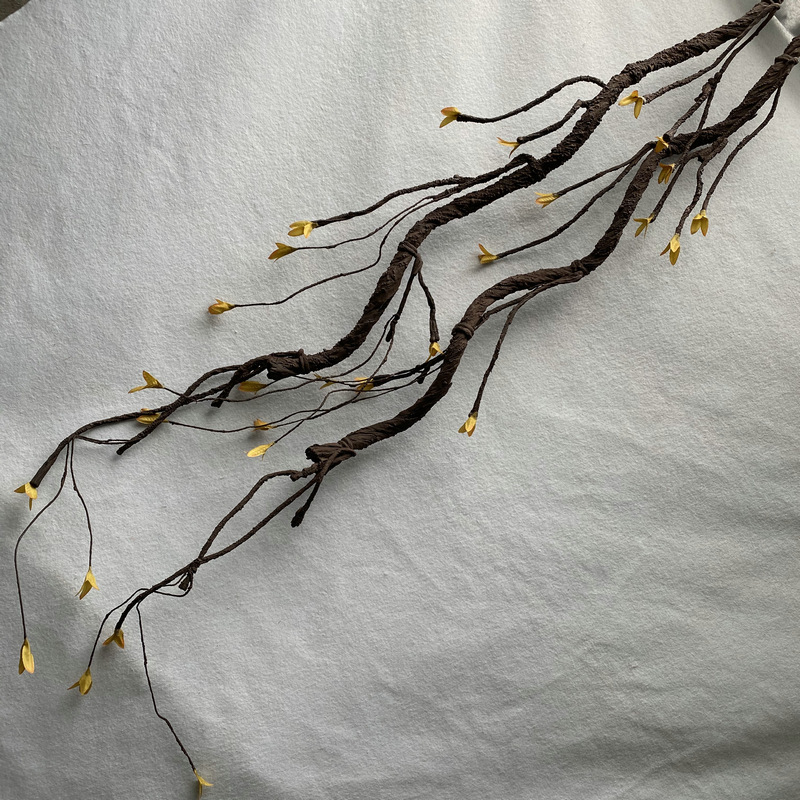 Ветки искусственные виноградные листья лоза цветы