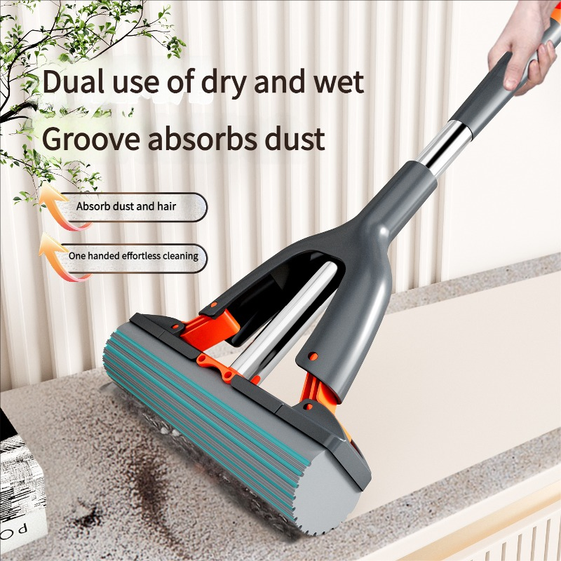 Heavy Duty Household Flat Mop Stainless Steel Handle Microfiber Cleaning Mop