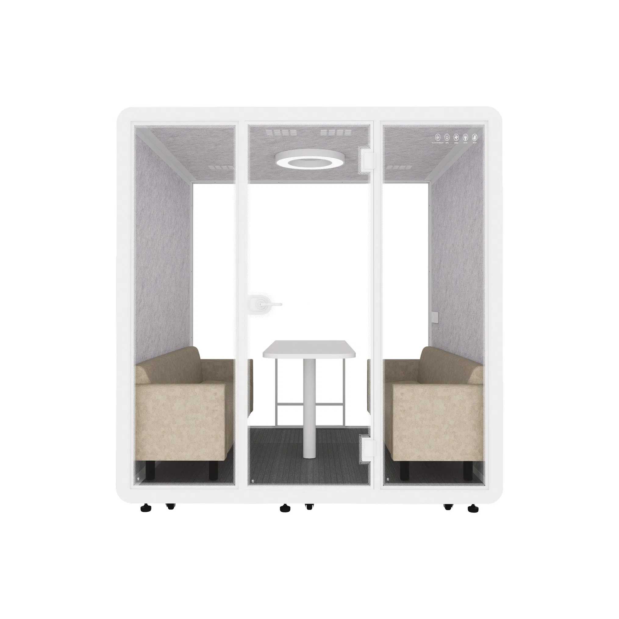 Modular Interview Soundproof Office Pod with Transparent Glass Door for Hr Department