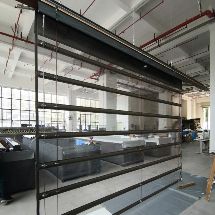 Outdoor Windproof Water Proof Monsoon Blinds Clear PVC Transparent Monsoon Blind PVC Roman Blind PVC Roman Shade PVC Weather Blind