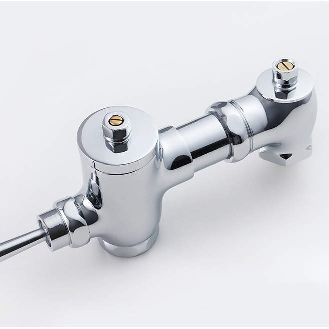 Custom Brass Horizontal Pedal Flush Valve with Dual-Flush Feature Hand Press Lever Handle for Hotel and Bathroom Urinals