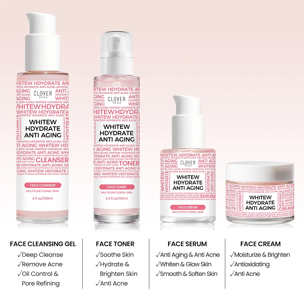 Korean Skin Care Set Rosewater Green Tea Vitamin E Ceramide Niacinamide & Moisturizing Whitening Anti-Aging Firming OEM/ODM