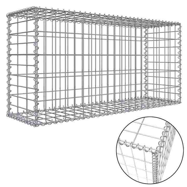 Galvanized Gabion Box 2X1X1 Welded Gabion Basket for River Bank Rock Wall Gabion Cages Metal Wire Mesh Box Hexagonal Net 2X1X1 Gabion Box