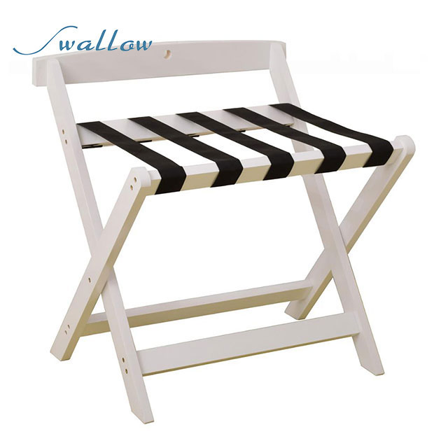 Bedroom Bamboo Foldable Luggage Rack for Hotels, Swallow Bamboo Folding Luggage Rack