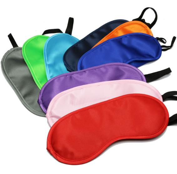 Custom Satin Sleep Eye Mask Solid Color Light Eye Shade for Travel and Work