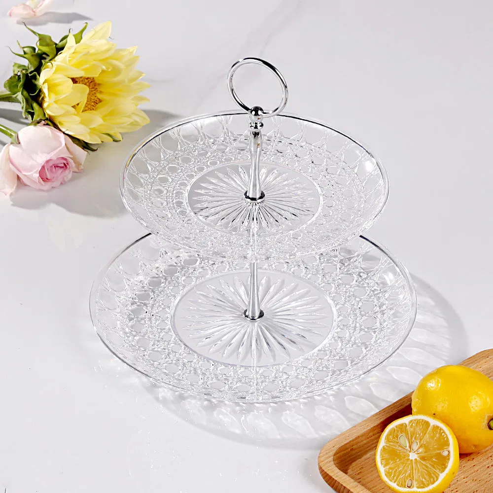 Plastic Fruit Plate - Luxury Tiered Gold/Silver Stand for Weddings