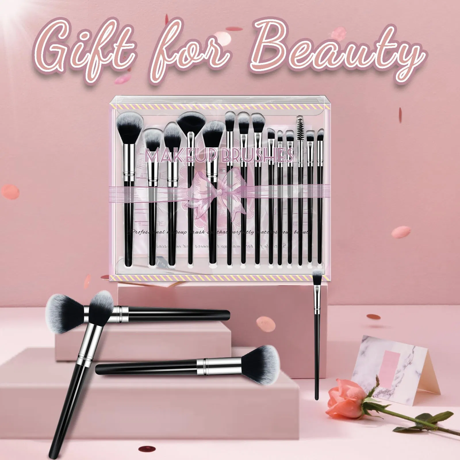 Makeup Brush Set, Premium Synthetic 14 PCS