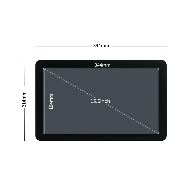 Capacitive Technology 15.6 Inch Alluminum Material Interactive Touch Screen Monitor for Display Room