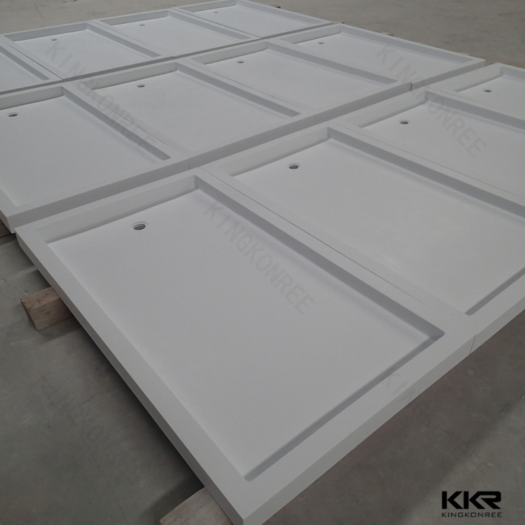 Man Made Stone Resin Artificial Marble Bathroom Shower Tray