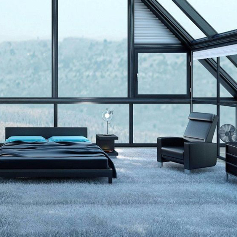 Luxury Powder Coated Aluminium House Sunroom with Curved Tempered Glass Roof for Outdoor Living Spaces