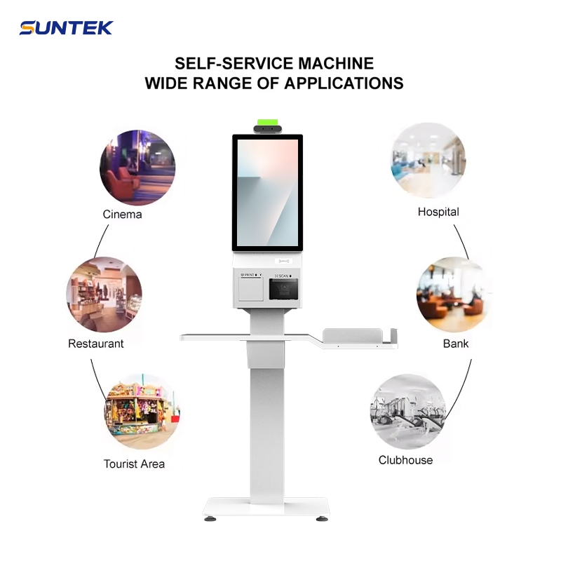 Suntek Smart Restaurant Self Order Kiosk Device Kfc Mcdonalds Fast Food Equipment 21.5" Self Service Payment Kiosk