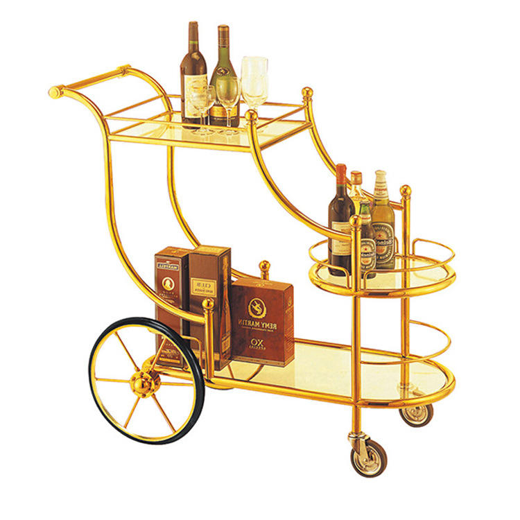 Hotel Service, Wine Cart, Metal Three-Layer Handcart