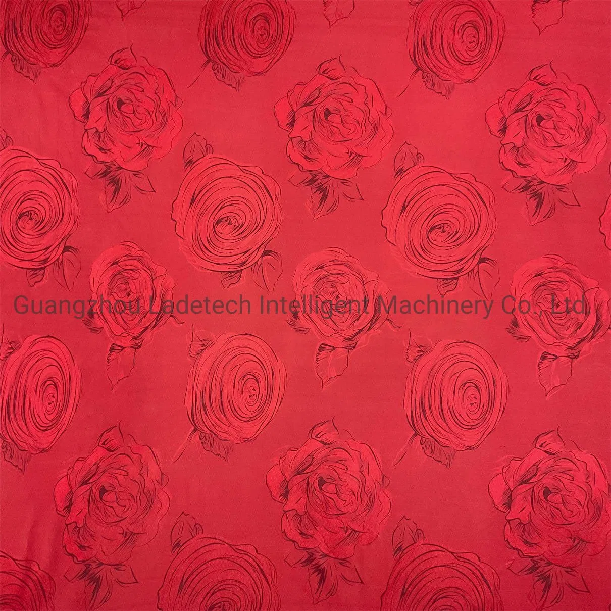 LDT-HXB07 Red Color 50-80 Grams Mattress Printed Polyester Tricot / Pongee Fabric