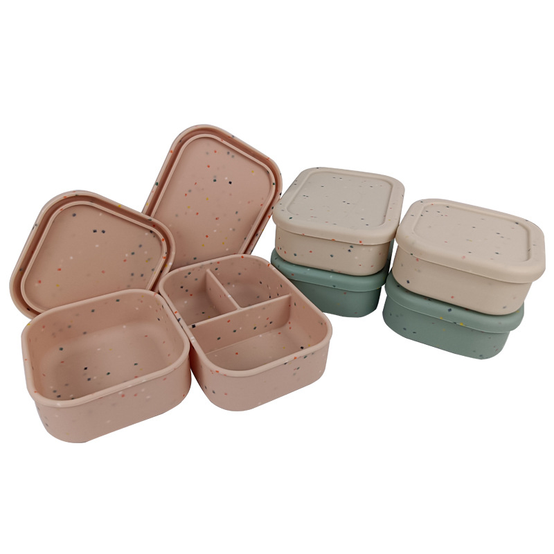 Custom Speckled Silicone Bentobox Lunchbox