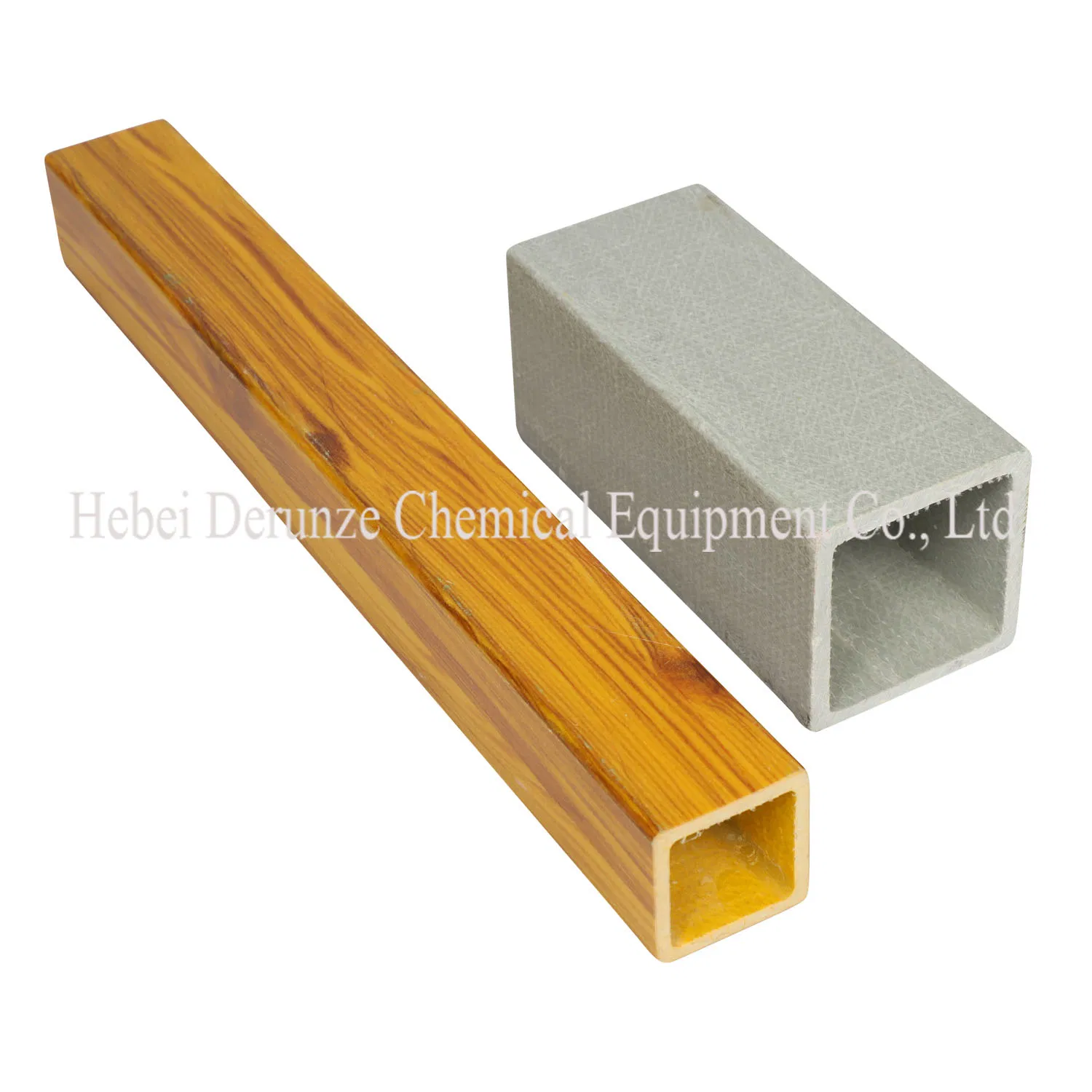 Pultruded FRP Gfrp Fiberglass Reinforced Polymer Composite Profiles Hollow Square Tube for Ladder System