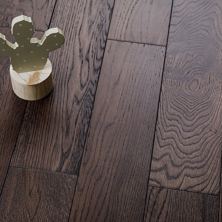 Modern Dark Tones Oak Hardwood Flooring 1 Year Warranty