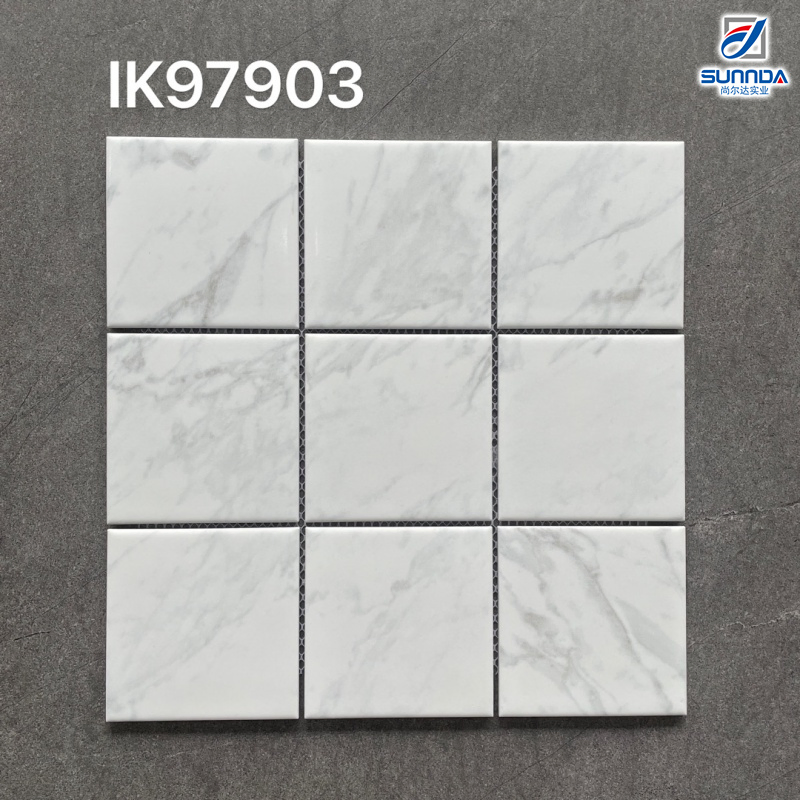 Глянцевая белая керамическая мозаика для кухни и ванной