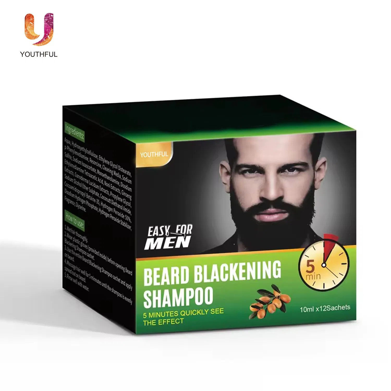 New Color Dye Black Instant Beard Black Dye Cream