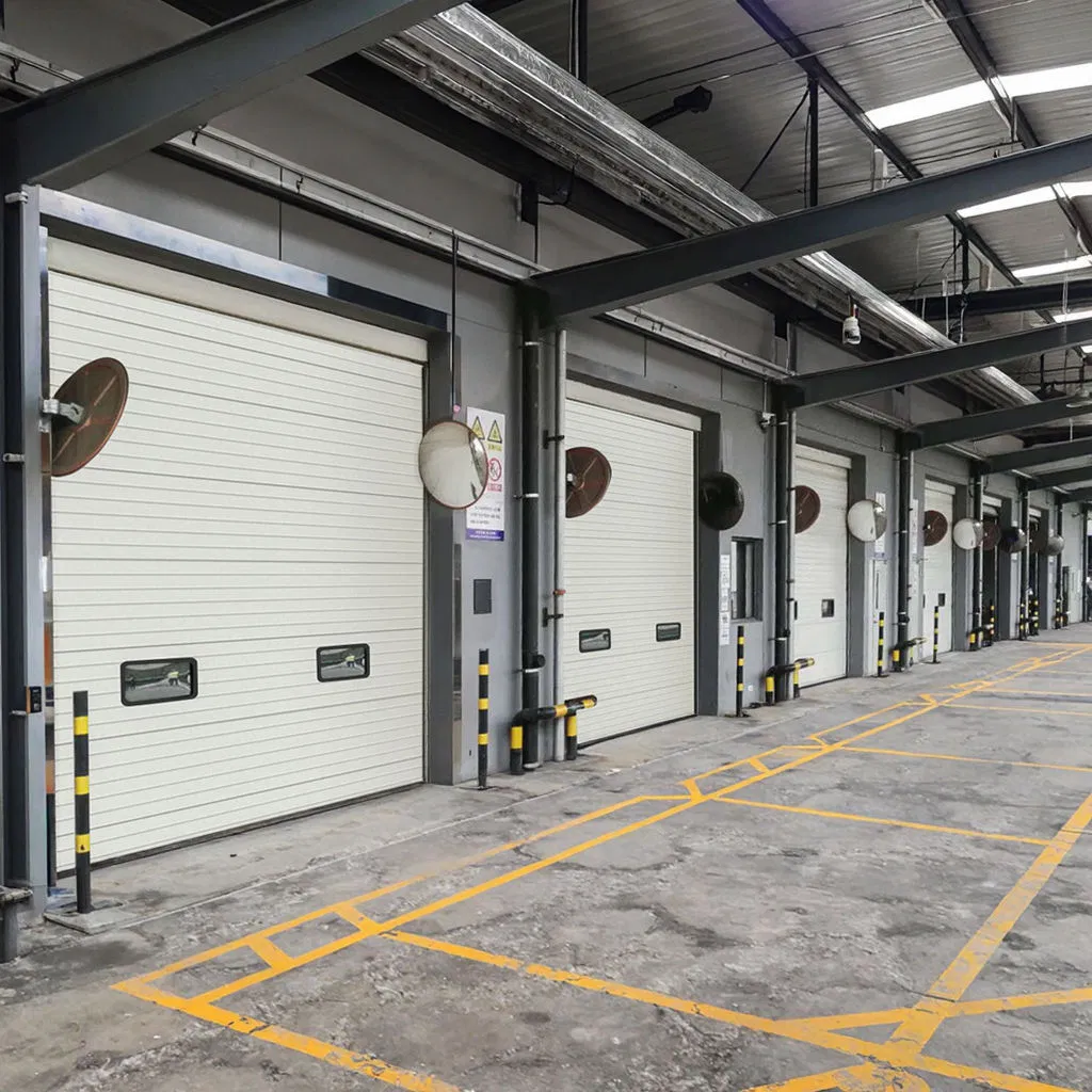 Automatic Industrial Vertical Lift Sliding Overhead Steel Sectional Door with Transparent Windows
