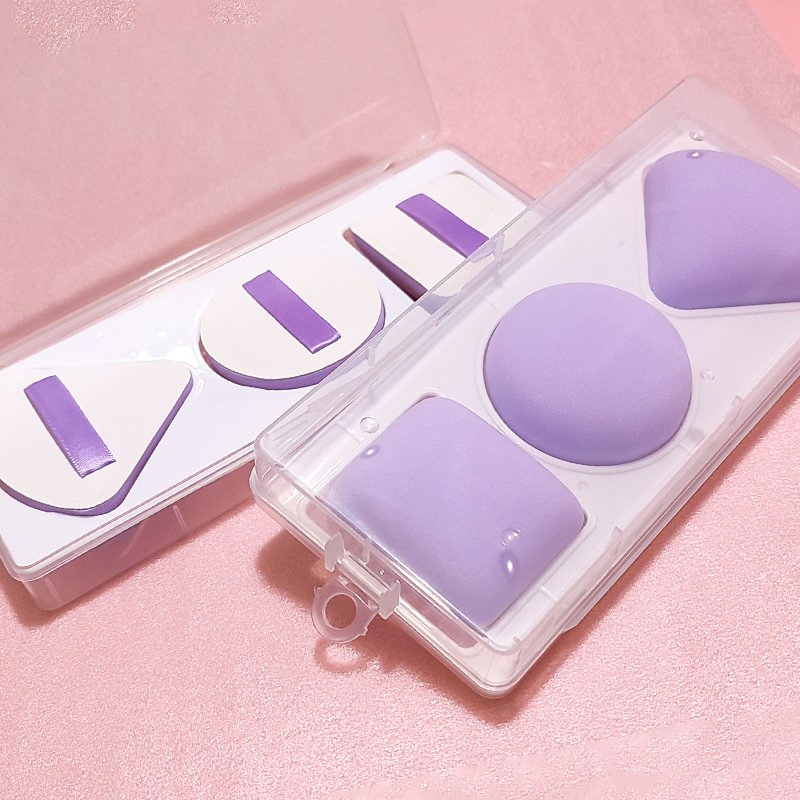 Five Colors Soft Powder Puff Pure Color Three-Piece Set Luxury professional Multipurpose OEM Logo Makeup Tool