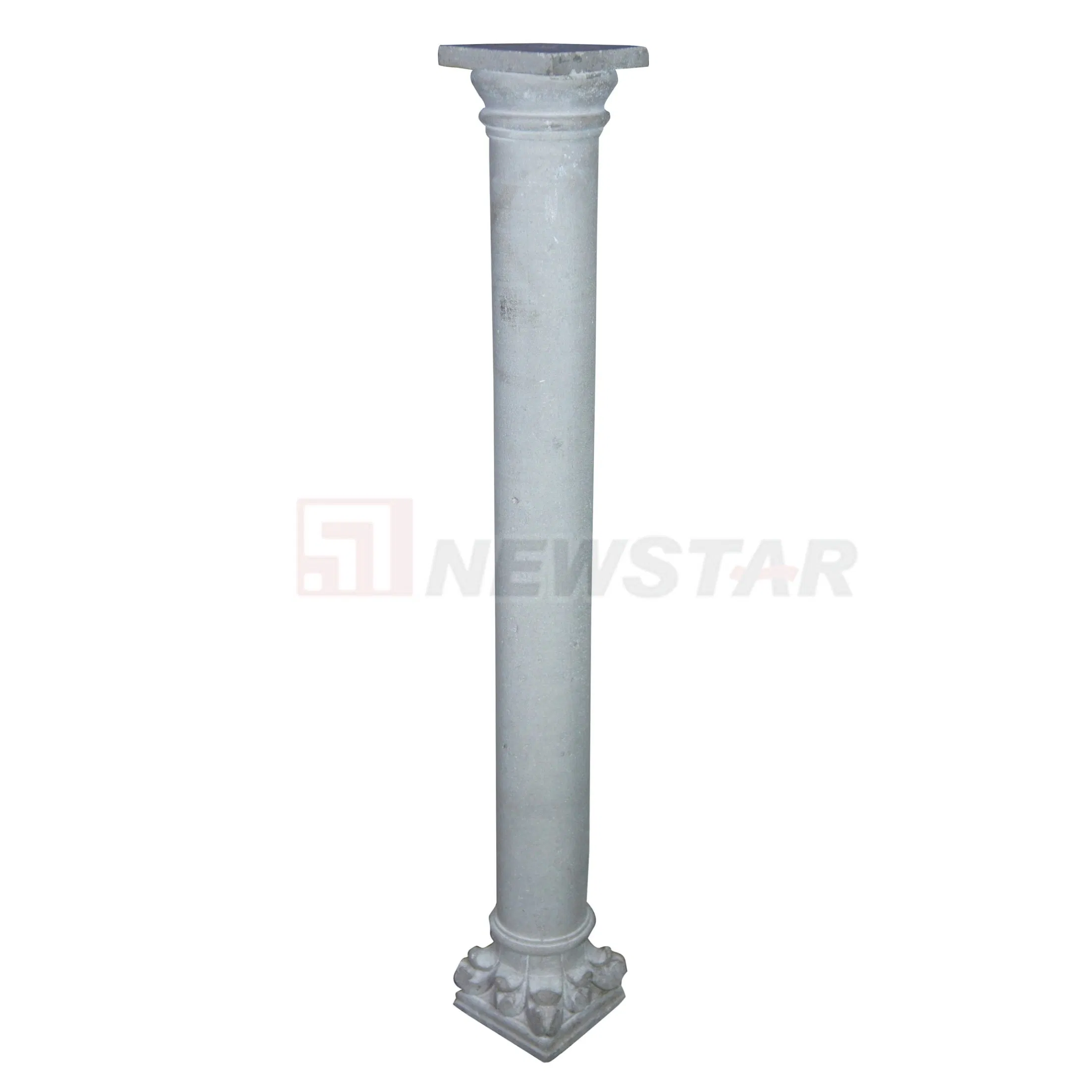 Newstar Decorative Marble Roman Column Mold Outdoor Stone Carved Marble Pillar Italy Marble Stone Column