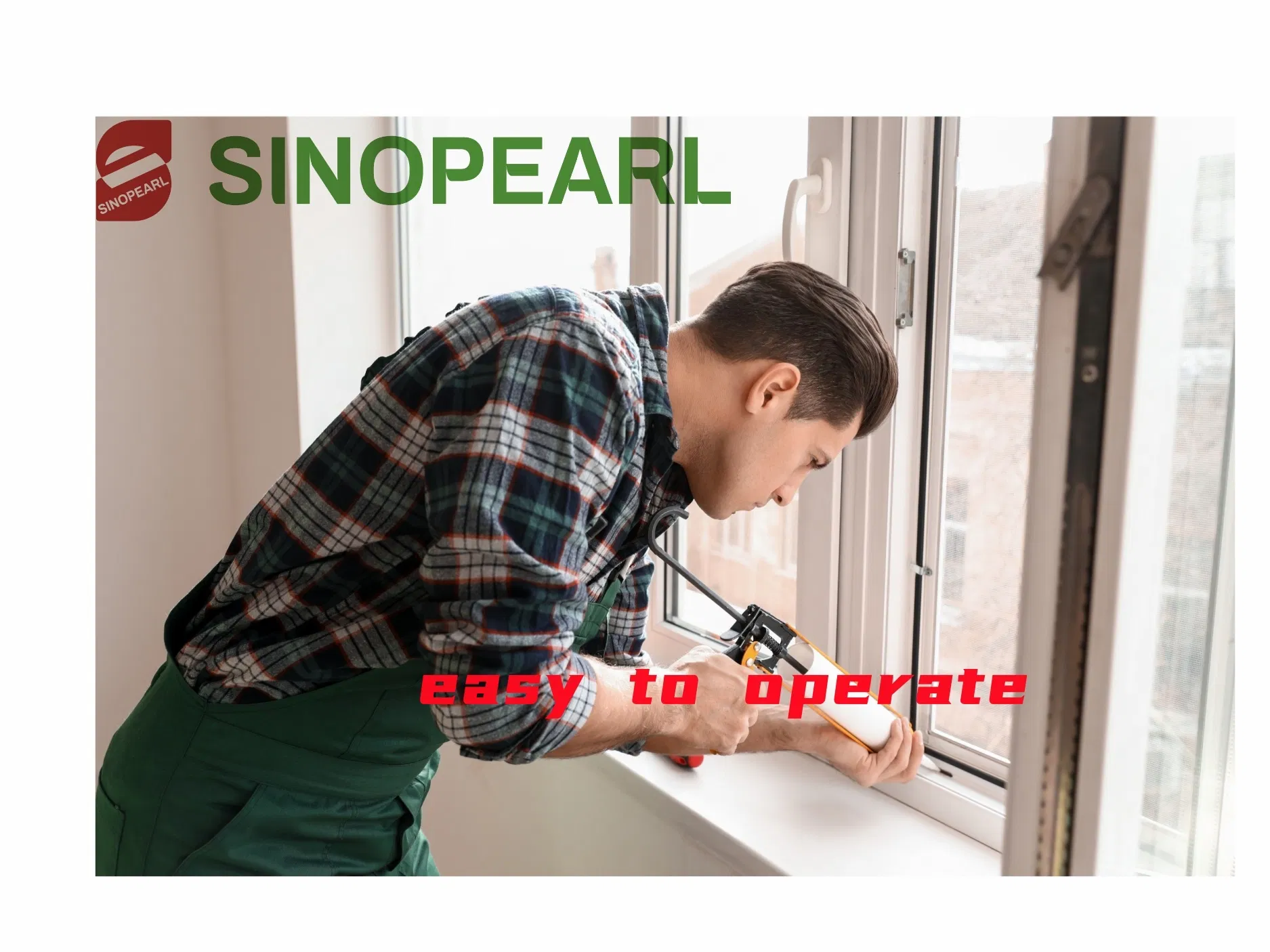 Sinopearl Caulking Neutral Silicone Sealant Is Suitable for Bonding Indoor Metal, Glass, Aluminum, Wood Building Materials Adhesives and Wall Gap Filling Glue
