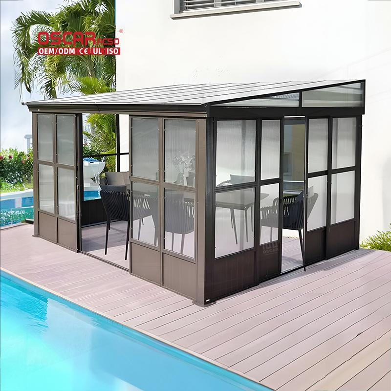 Aluminum Profile Conservatory Victorian Modern Prefab Sunroom All Season Glass House Outdoor Indoor Garden Patio Decor Sunroom