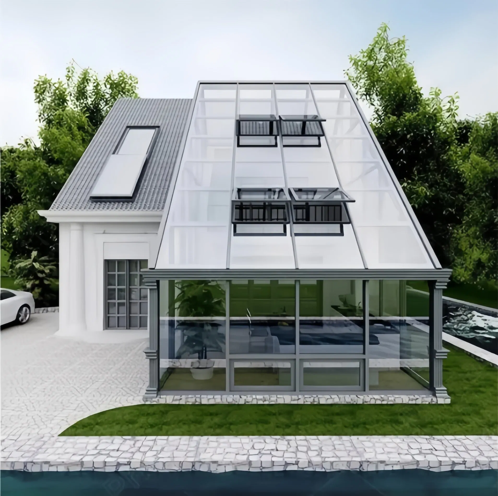 Customized Prefabricated High-Quality Aluminum Sunroom Greenhouse