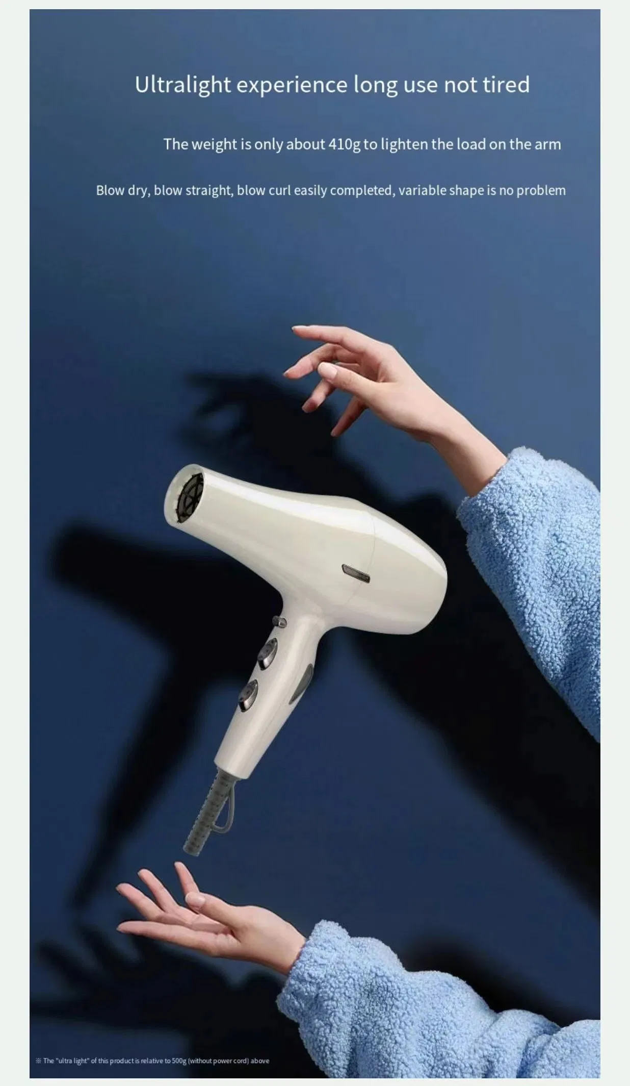 Portable Negative Ion Hair Dryer Fast Drying Hot and Cold Wind Barber Store Special Use