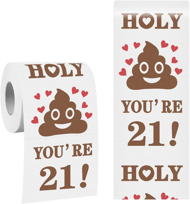 Funny Birthday Party Novelty Gift Merry Christmas Santa Claus Custom Printed Toilet Paper Roll