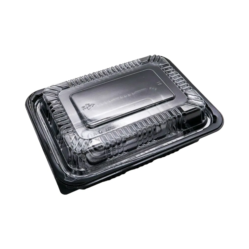 Factory Wholesale Eco Friendly Takeaway Plastic Food Container Disposable Microwave Takeout Togo Lunch Disposable Packaging Box