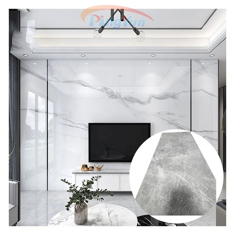 UV High Gloss Marble Wall Panel Sheet PVC Marble-Wall-Panel UV Marble Sheet