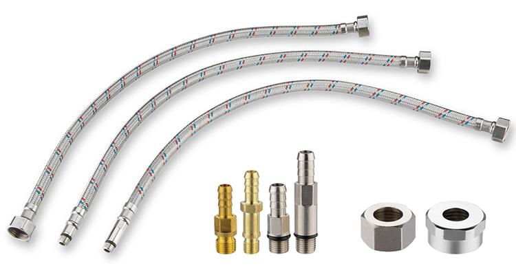 D&R Factory Direct Good Price Stainless Steel Bathroom Basin Water Heater Connector Flexible Braided Corrugated Plumbing Hoses