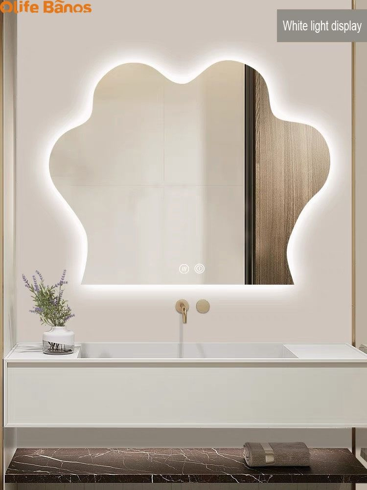 Hotel Home Decoration Round LED Mirror Modern Touch Switch Screen Smart Bathroom Mirror Withled Light