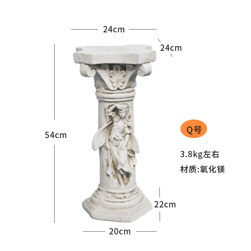 Большой уличный римский цветочный горшок из смолы