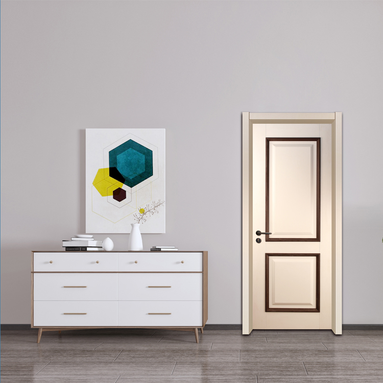 Shengyifa Modern Flush Customized Molded PVC Wood Door Designs PVC Door Skin