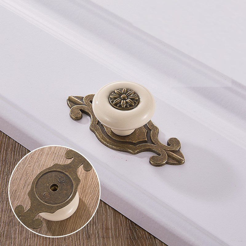 Vintage Colorful Porcelain Cabinet Knob Ceramic Drawer Knobs