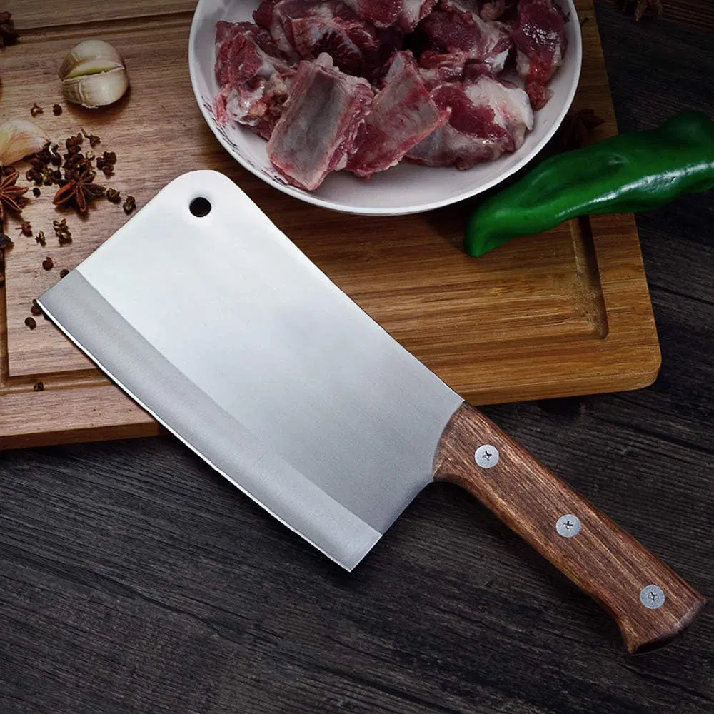 Ds-2514 Custom Chopper Stainless Steel Chopper Knife for Cutting Bones Butcher Knife with Wooden Handle Kitchen Knife